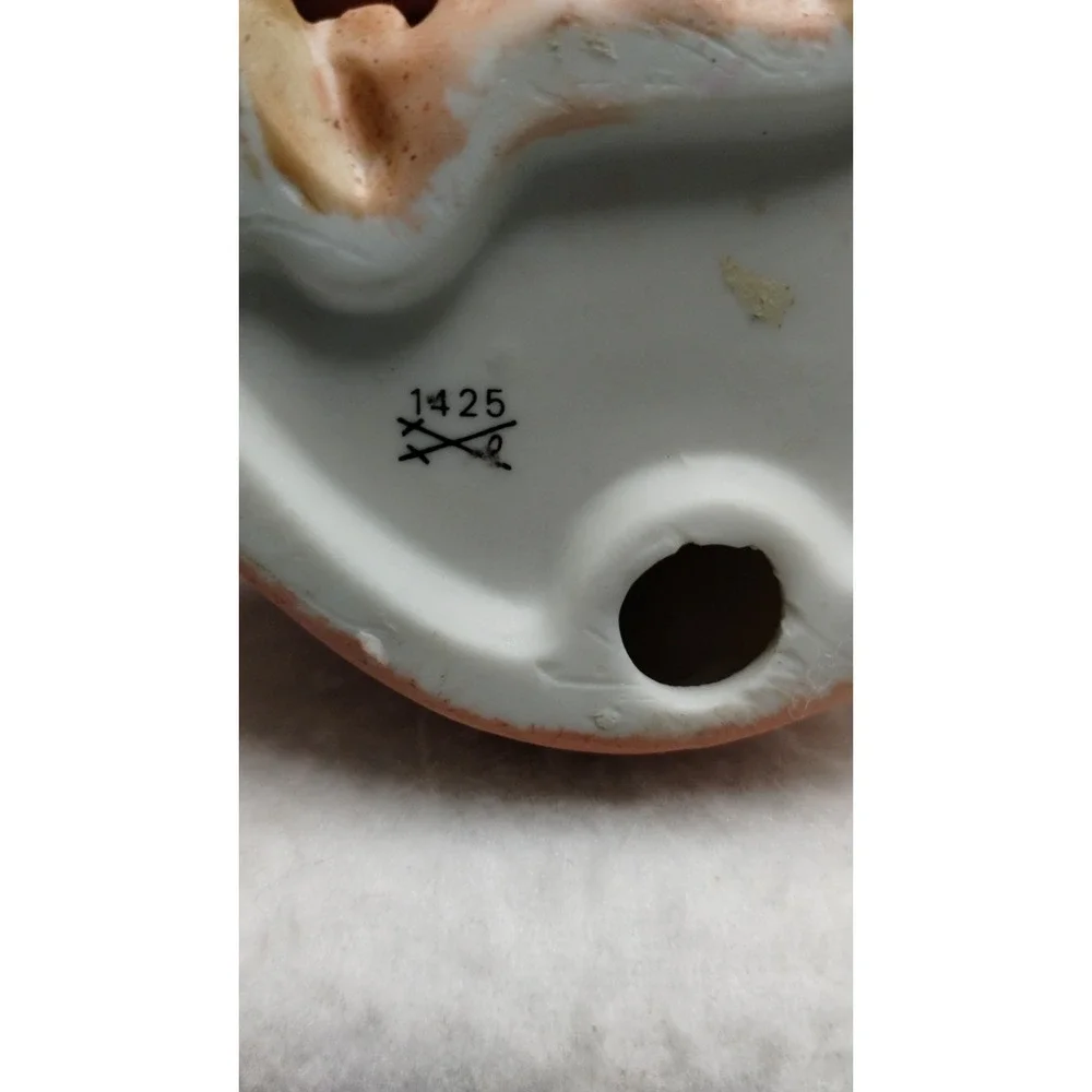 VTG Teddy Bear HOMCO Porcelain Figurine Basket‎ Apples #1405 Country Farm Fall
